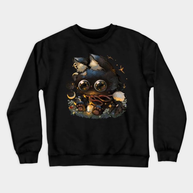 Moon Wolf Crewneck Sweatshirt by happyyu